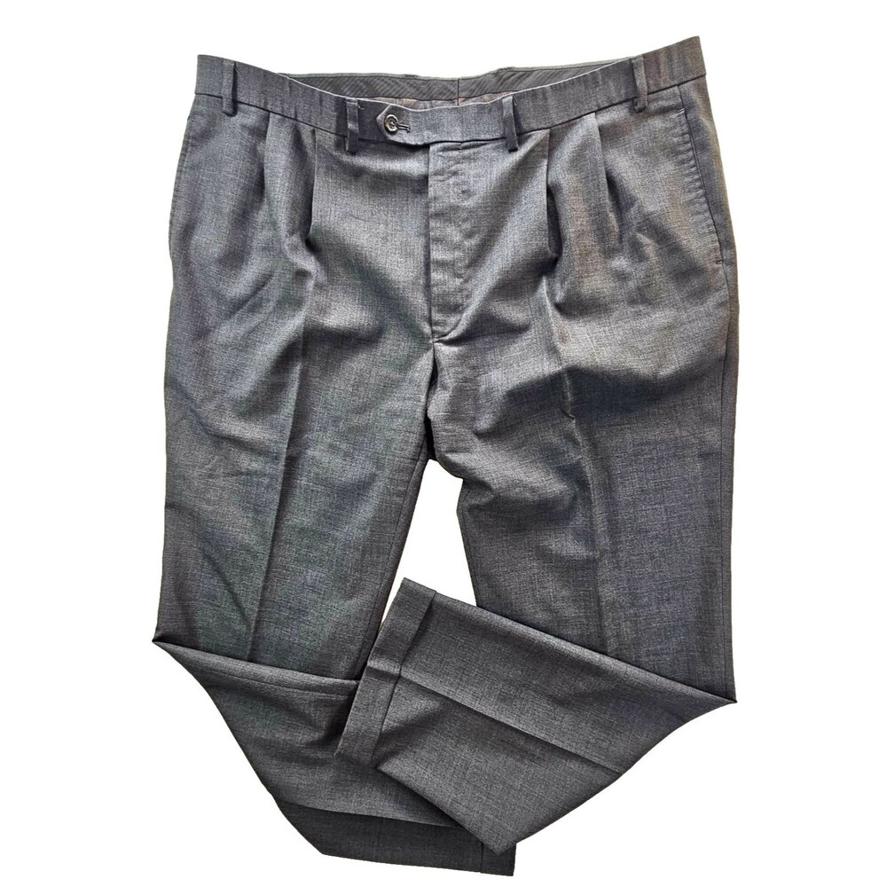 Lauren Ralph Lauren Total Comfort Charcoal Gray Wool Dress Pants 42 X 32